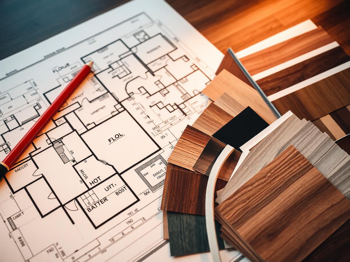 Plans d'implantation et échantillons de matériaux